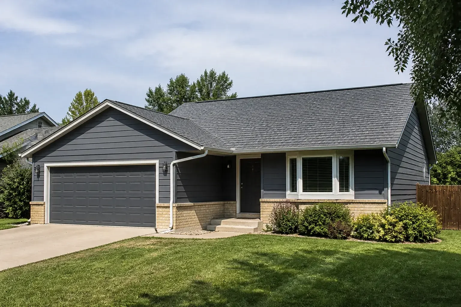 Completed roof replacement on a Denver home